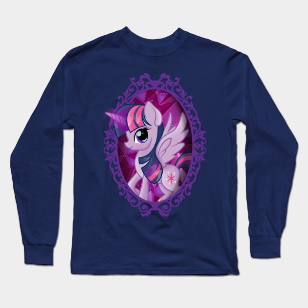 My Little Pony Twilight Sparkle Mirror Frame Long Sleeve T-Shirt by SketchedCrow